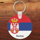 Flagge Serbiens Schlüsselanhänger (Vorderseite)