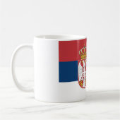Flagge Serbiens (Serbe) Kaffeetasse (Links)