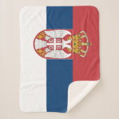 Flagge Serbiens Sherpadecke (Vorderseite)