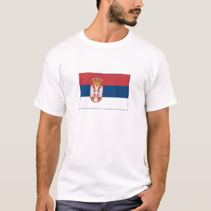 Flagge Serbiens T-Shirt