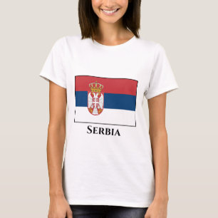 Flagge Serbiens T-Shirt