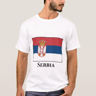 Flagge Serbiens T-Shirt