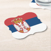 Flagge Serbiens Untersetzer (angewinkelt)