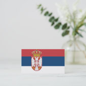 Flagge Serbiens Visitenkarten Visitenkarte (Stehend Vorderseite)