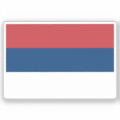 Flagge Serbiens zugeschnitten Aufkleber (Vorderseite)