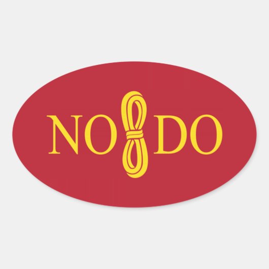 Flagge Sevilla (Spanien) Ovaler Aufkleber (Vorderseite)