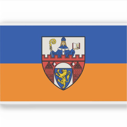 Flagge Siegens, Deutschland Aufkleber (Vorderseite)