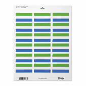 Flagge Sierra Leones Adressaufkleber (Vorne)