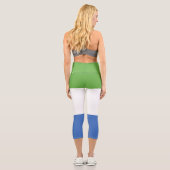 Flagge Sierra Leones Capri Leggings (Rückseite)