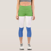 Flagge Sierra Leones Capri Leggings (Vorderseite)