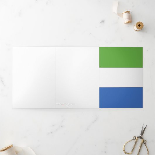 Flagge Sierra Leones Dreifach Gefaltete Karte (Außenbereich)