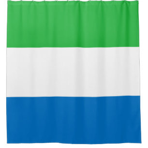 Flagge Sierra Leones Duschvorhang