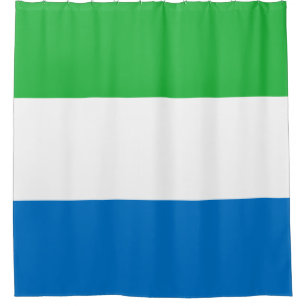 Flagge Sierra Leones Duschvorhang