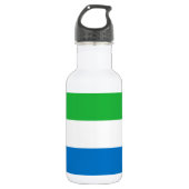 Flagge Sierra Leones Edelstahlflasche (Vorderseite)
