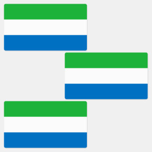 Flagge Sierra Leones Etiketten