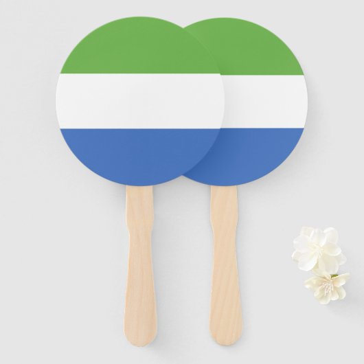 Flagge Sierra Leones Fächer (Vorne und Hinten)