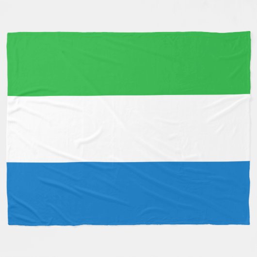 Flagge Sierra Leones Fleecedecke (Vorderseite (Horizontal))