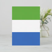 Flagge Sierra Leones Folieneinladung (Stehend vorne)