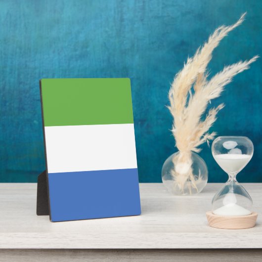 Flagge Sierra Leones Fotoplatte (Seite)