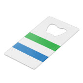 Flagge Sierra Leones Geldbeutel Flaschenöffner (Rückseite Schrägansicht)