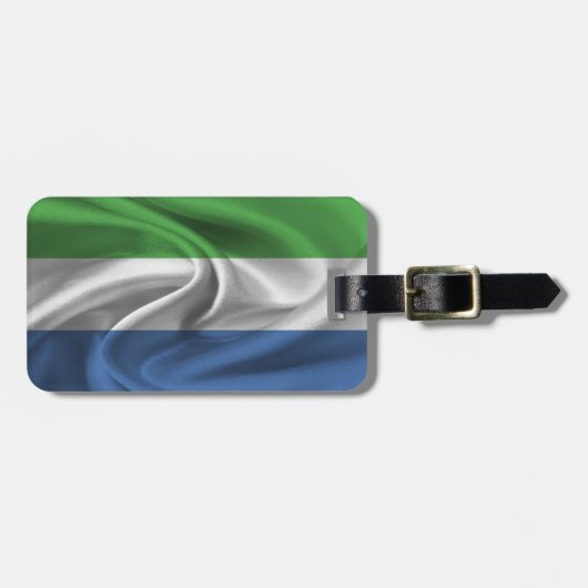 Flagge Sierra Leones Gepäckanhänger (Vorderseite horizontal)