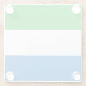 Flagge Sierra Leones Glasuntersetzer (Rückseite)