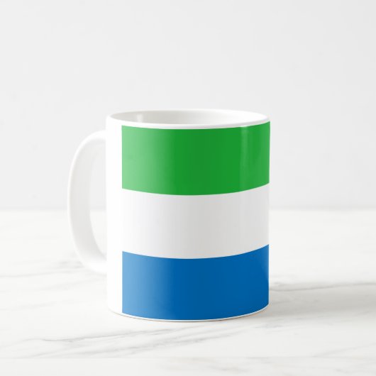 Flagge Sierra Leones Kaffeetasse (Vorderseite Links)