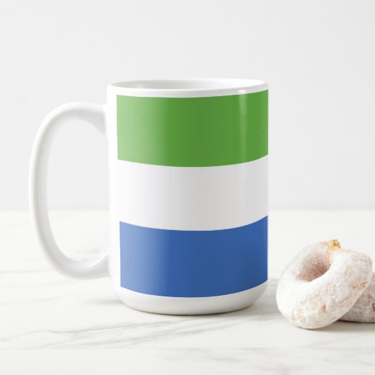 Flagge Sierra Leones Kaffeetasse (Mit Donut)