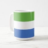 Flagge Sierra Leones Kaffeetasse (Vorderseite Links)