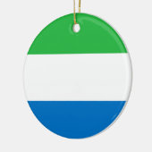 Flagge Sierra Leones Keramik Ornament (Links)