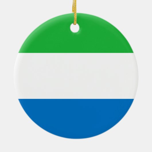 Flagge Sierra Leones Keramik Ornament (Hinten)