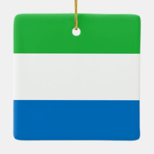 Flagge Sierra Leones Keramikornament (Rückseite)