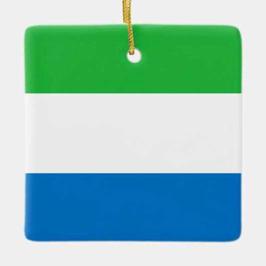Flagge Sierra Leones Keramikornament (Vorderseite)