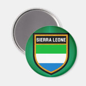 Flagge Sierra Leones Magnet (Vorderseite/Rückseite)