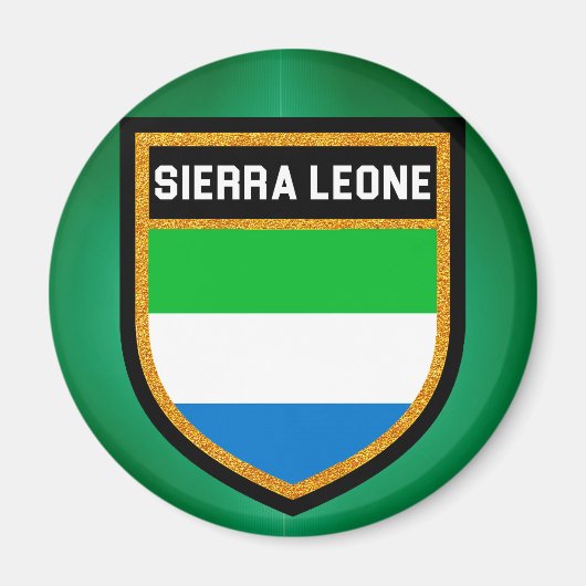 Flagge Sierra Leones Magnet (Vorne)
