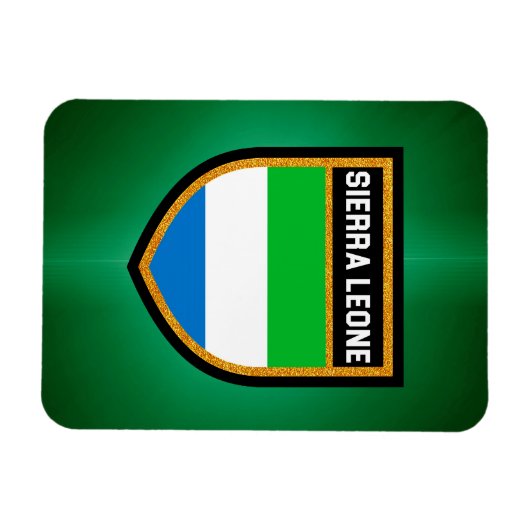 Flagge Sierra Leones Magnet (Horizontal)