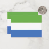 Flagge Sierra Leones Mitteilungskarte (Vorderseite/Rückseite Beispiel)