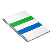 Flagge Sierra Leones Notizblock (Rechte Seite)