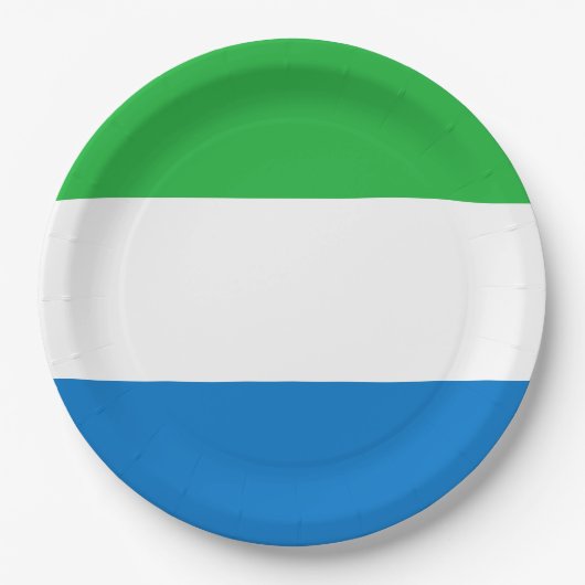 Flagge Sierra Leones Pappteller (Vorderseite)