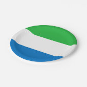 Flagge Sierra Leones Pappteller (Schrägansicht)