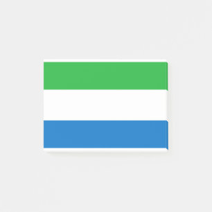 Flagge Sierra Leones Post-it Klebezettel