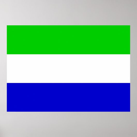 Flagge Sierra Leones Poster (Vorne)
