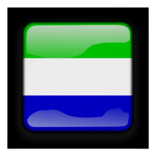 Flagge Sierra Leones Poster