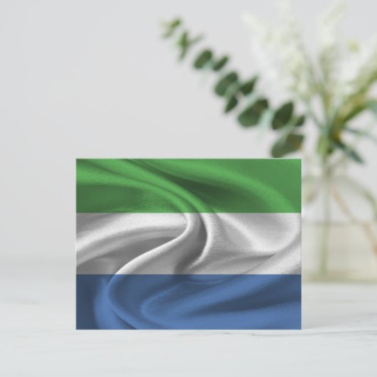 Flagge Sierra Leones Postkarte (Stehend Vorderseite)
