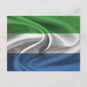 Flagge Sierra Leones Postkarte