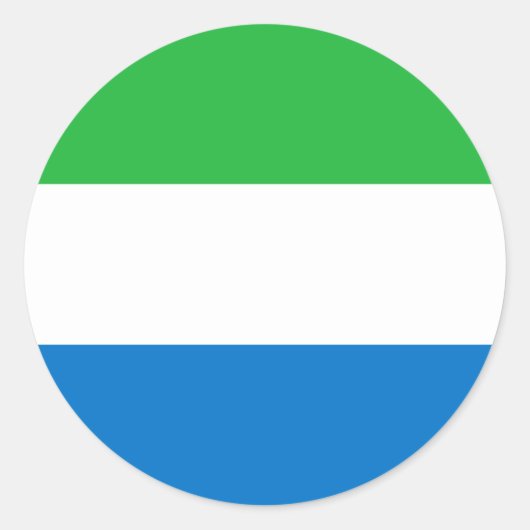 Flagge Sierra Leones Runder Aufkleber (Vorderseite)
