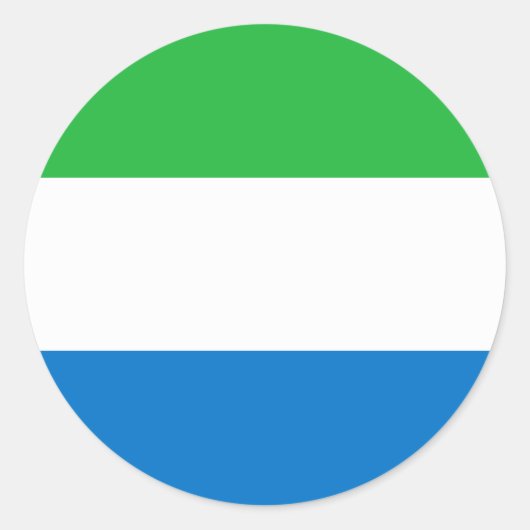 Flagge Sierra Leones Runder Aufkleber (Vorderseite)