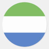 Flagge Sierra Leones Runder Aufkleber (Vorderseite)