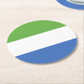 Flagge Sierra Leones Runder Pappuntersetzer (Angewinkelt)