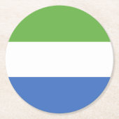 Flagge Sierra Leones Runder Pappuntersetzer (Vorderseite)
